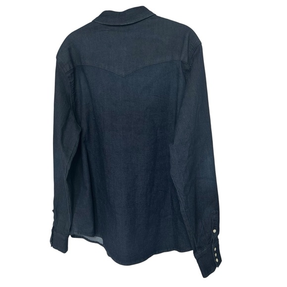 NWT Stetson Embrodiered Dark Denim Snap Front Shirt Sz XL - Picture 8 of 14